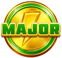 MAJOR Jackpot Symbol neben fixierten Münzsymbolen im Bonus Game